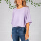 Lavender Lightweight Cropped Knit Pullover