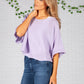 Lavender Lightweight Cropped Knit Pullover