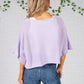 Lavender Lightweight Cropped Knit Pullover