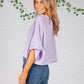 Lavender Lightweight Cropped Knit Pullover