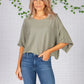 Moss Green Lightweight Cropped Knit Pullover