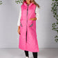 Hot Pink Long Quilted Gilet