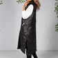 Black Long Quilted Gilet