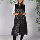 Black Long Quilted Gilet