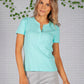 Turquoise Collarless Diamante Detail Top