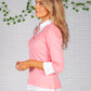 Bright Pink Shirt Detailed Top