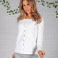 Pleated Front Panel White Button up