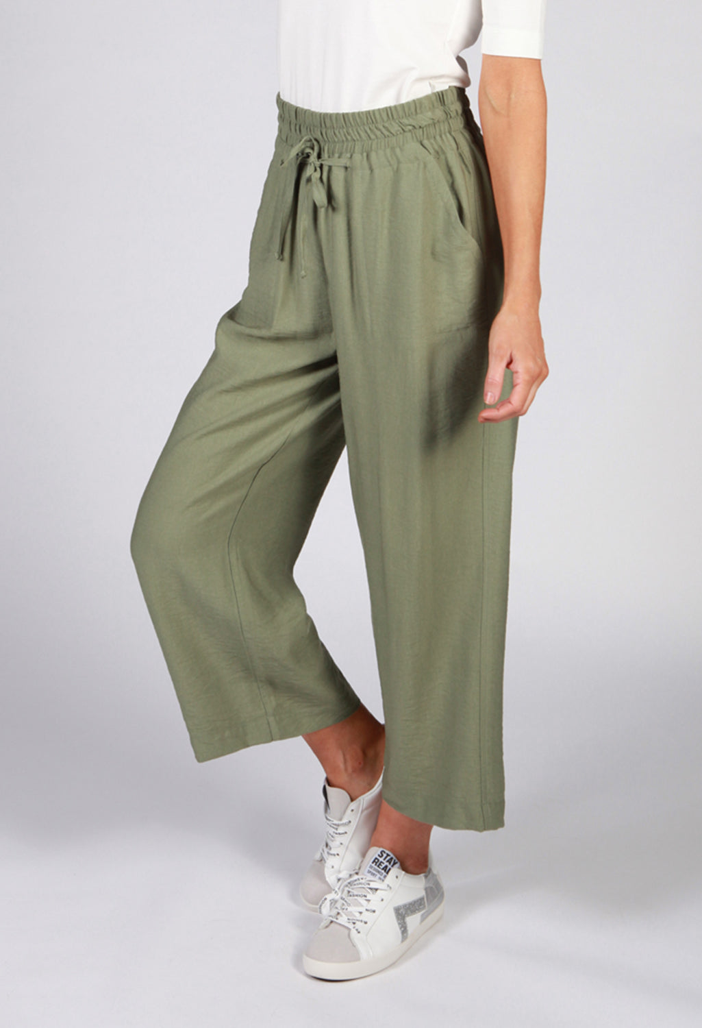 Khaki Drawstring Trousers