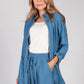 Denim Blue Draw String Blazer