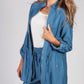 Denim Blue Draw String Blazer