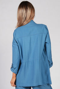 Denim Blue Draw String Blazer