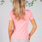 Pink Diamante Encrusted Collared Top