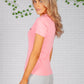 Pink Diamante Encrusted Collared Top