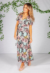 Tropical Wrap Dress-1