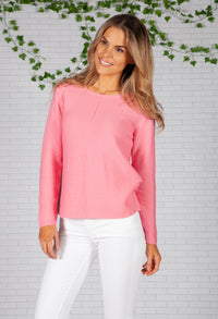 Pink Fine Ribbed Knit