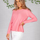 Pink Fine Ribbed Knit