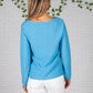 Bright Blue Fine Ribbed Knit