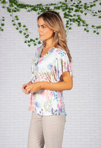 Summer Garden V-neck Top