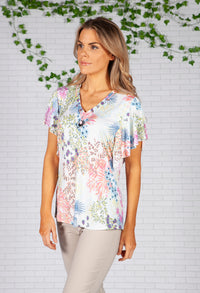 Summer Garden V-neck Top