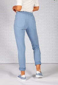 Light Blue Joggers with Side Zip Pockets