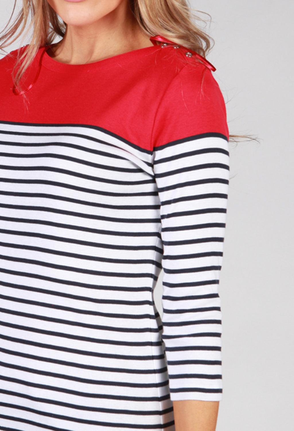 Ruby Red Stripe Top