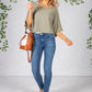 Moss Green Lightweight Cropped Knit Pullover