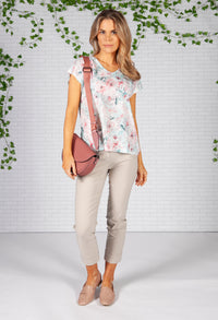 Pastel Poppy Print Top