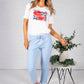 Sky Blue Joggers with Satin Detail Side Stripe