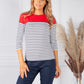 Ruby Red Stripe Top