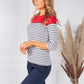 Ruby Red Stripe Top