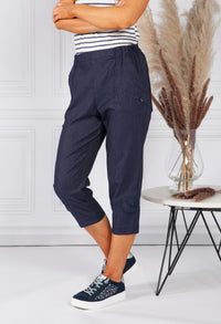 Pinstripe Navy Trousers