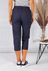 Pinstripe Navy Trousers