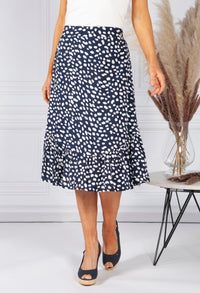 Navy Polka Dot Skirt-1