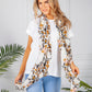 Camel and White Leopard Print Scarf