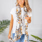 Camel and White Leopard Print Scarf