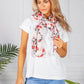 Red and White Leopard Print Scarf