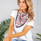 square scarf in a nautical print