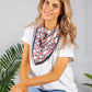 square scarf in a nautical print