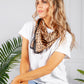 square scarf in a leopard print