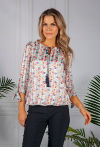 Stripe and Floral Blouse