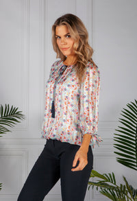 Stripe and Floral Blouse