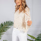 Sand Lace Top and Cami Set