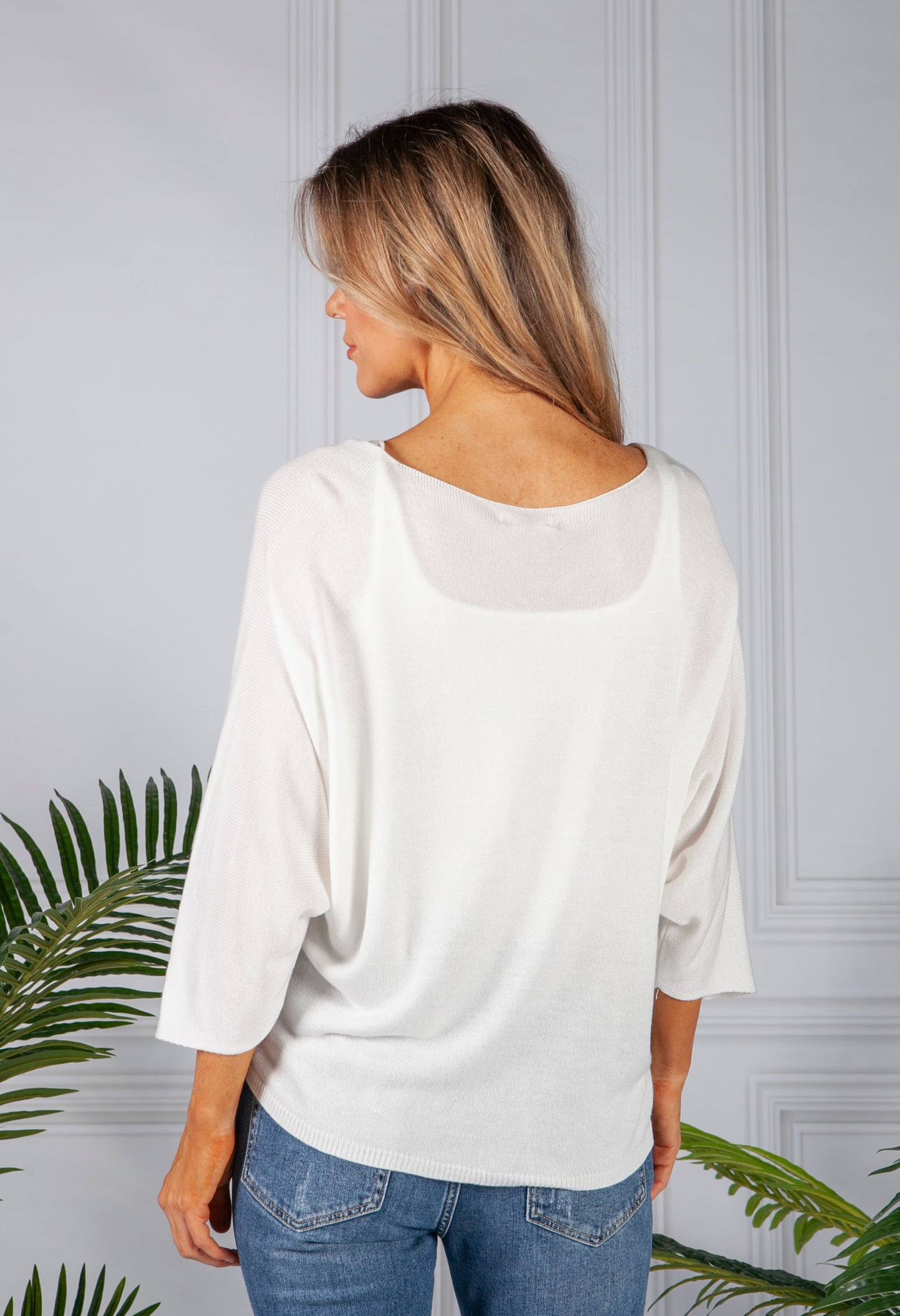 Oversized Pullover Knit in White