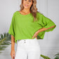 Pistachio Lightweight Cropped Knit Pullover