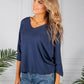 Oversized Pullover Knit in Navy