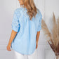 Sky Blue broderie anglaise Blouse