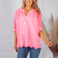 Bright Pink Broderie Anglaise Blouse