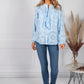 Ruffle Broderi Anglaise Blouse in Sky Blue