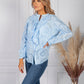 Ruffle Broderi Anglaise Blouse in Sky Blue