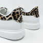 White and Leopard Print Trainer